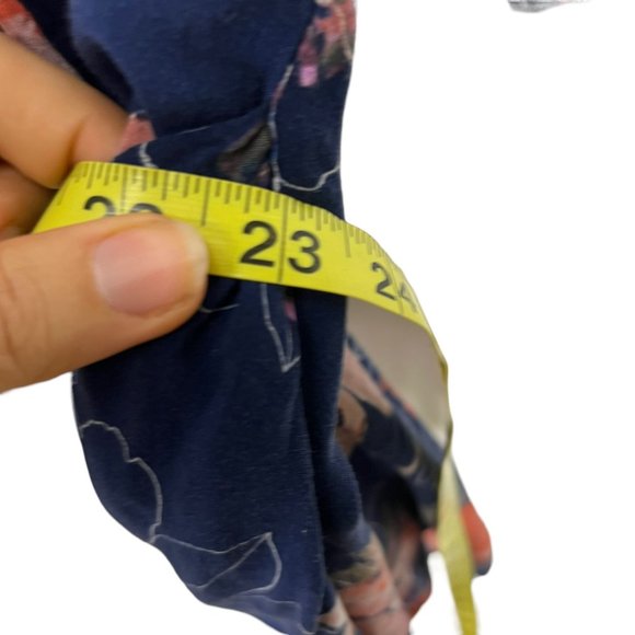 Free People Eyes On You Blue Floral Long Sleeve Tunic Mini Dress 4 - Picture 13 of 14